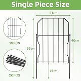 WELDUN Metal Garden Fence 590cm L x 41cm H 19 Pack Pet barrier view 2