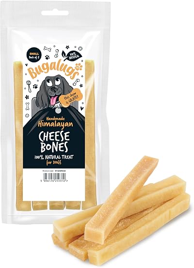 BUGALUGS Himalayan Yak Chews for Dogs 5 Pack Natural Dental Sticks