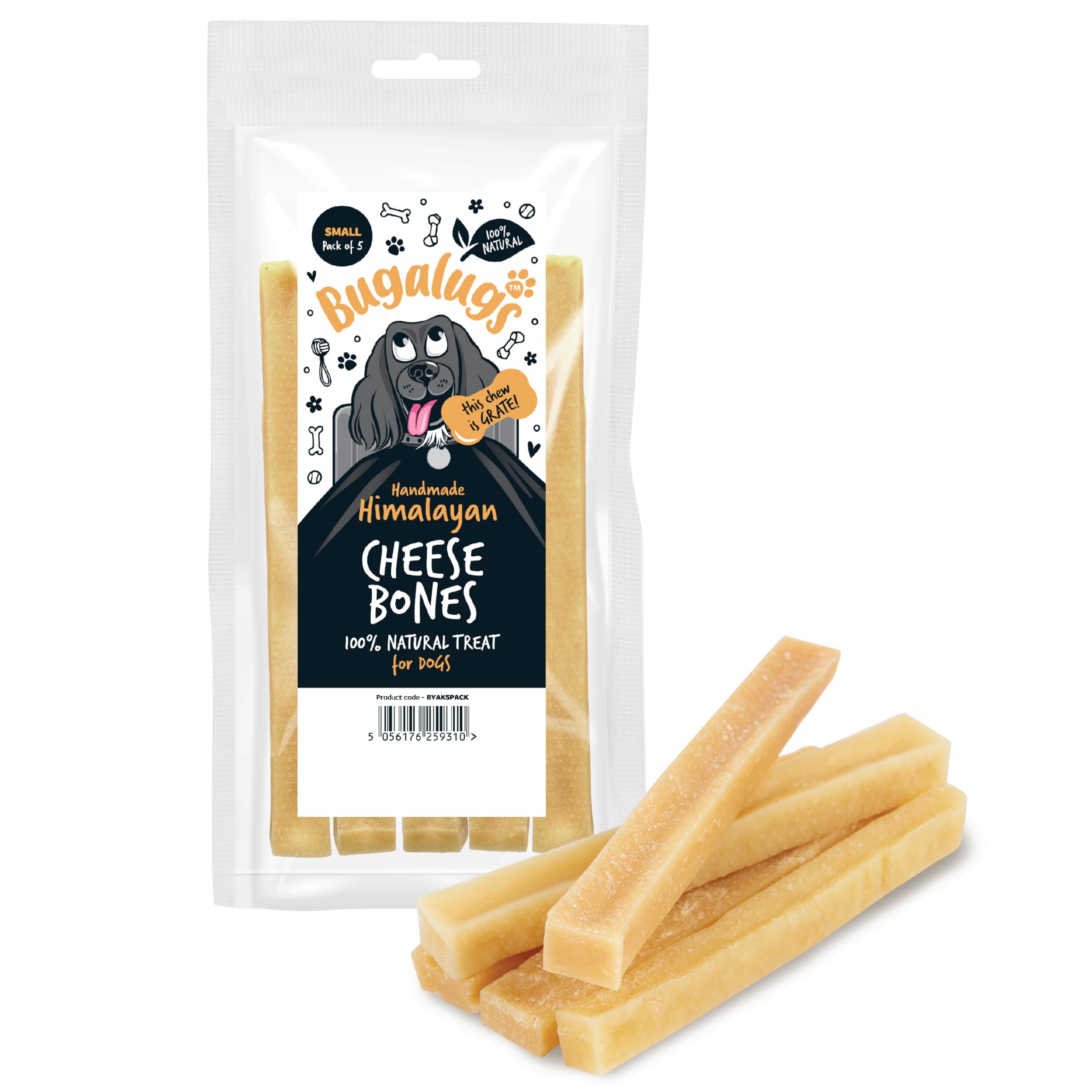 Bugalugs Himalayan Yak Chews for dogs are 100% natural dog treats & puppy treats - Dog dental sticks yak chew are a long lasting healthy dental sticks dogs for Plaque Off & Tartar
