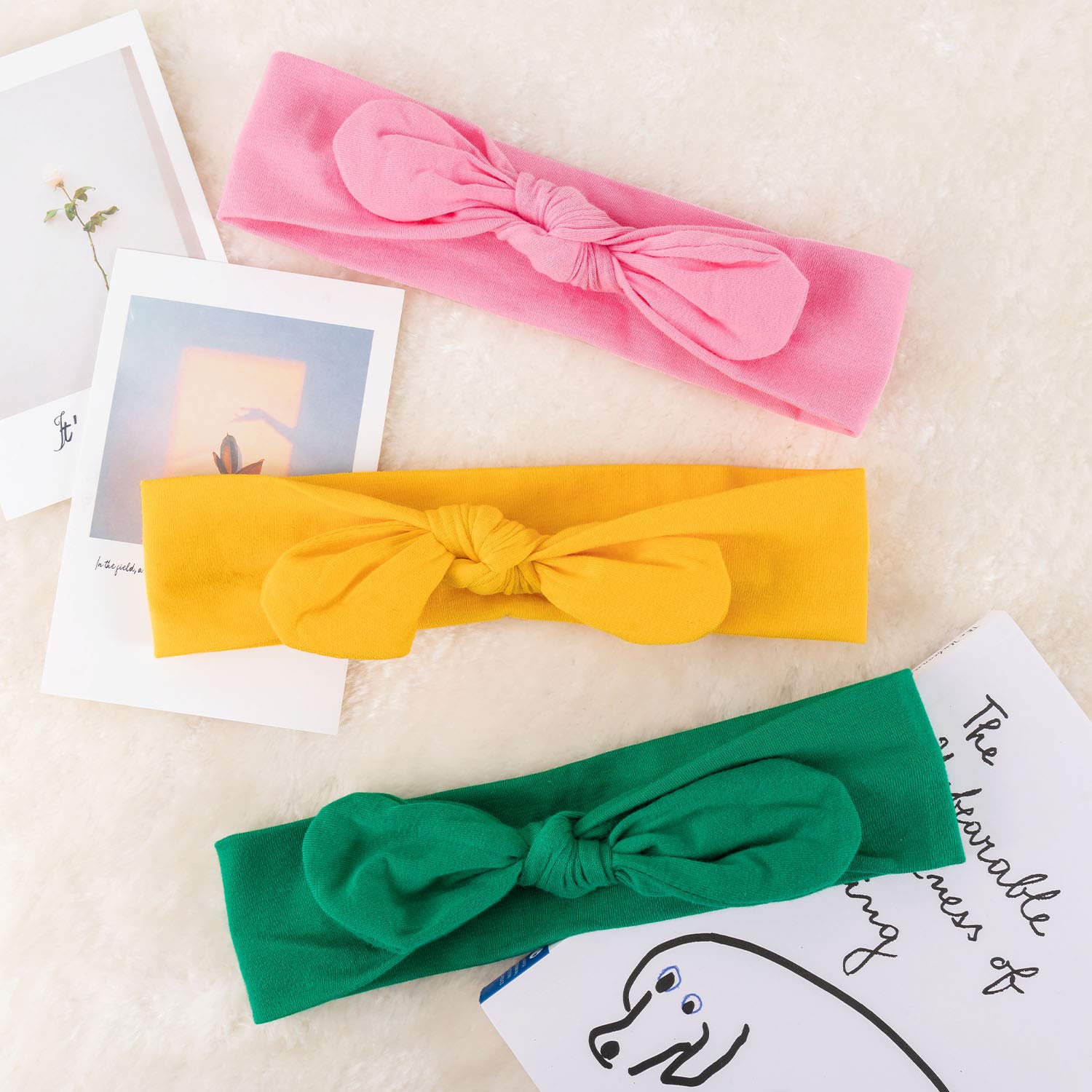 Habibee Women Headbands Turban Headwraps Hair Band Bows Accessories for Fashion Or Sport (Solid Color 8pcs): Beauty