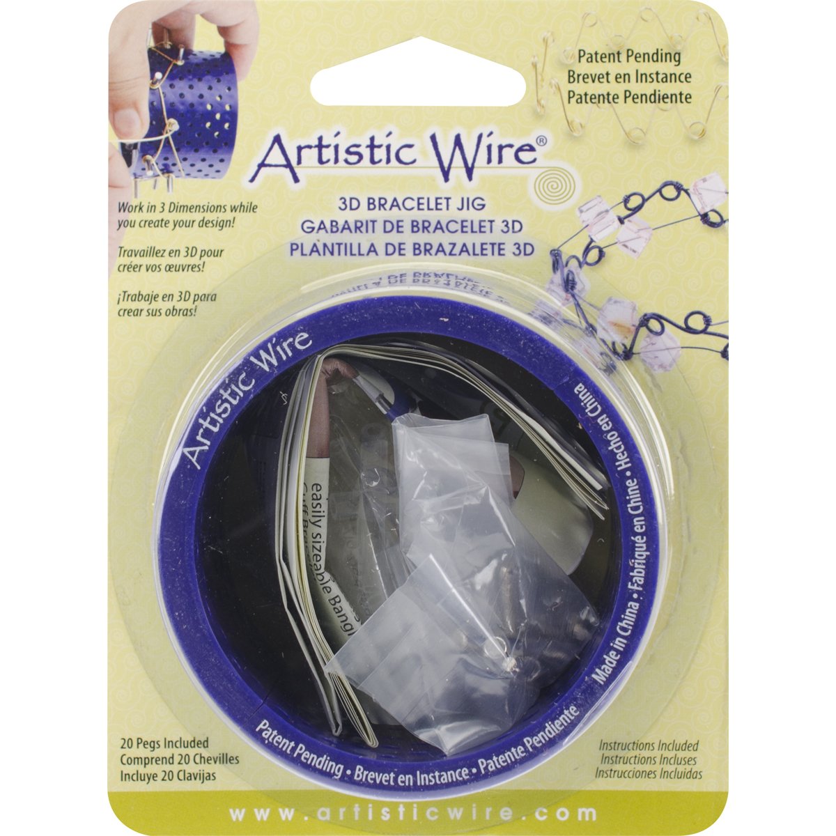 Artistic Wire Beadalon 3D Bracelet Jig, Stone, Blue, 1 Pack