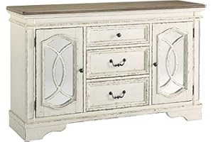 Signature Design by Ashley D743-60 Realyn Dining Room Server Chipped White