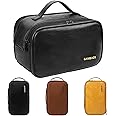 GANIBAGS Toiletry Bag for Men, Travel Organizer Leather Dopp Kit Water-resistant Shaving Bag for Toiletries Accessories… (Black)