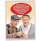 NobleWorks Oversize Funny Birthday Greeting Card From Us 8.5 x 11 Inch with Envelope (1 Card) Incorrect Password-Men J7955BDG-US