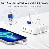 USB A to C Adapter 3Pack Aluminum Alloy USB-C Female to USB-A Male view 2