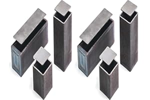 HERMIT TOOLS 6 Pack Multi-Size Multi-Shaped Can For Canister Damascus Steel Tube Stock Blanks Knife Making Forging,The Perfect Knife Making Steel Accessories for Professional Use and Hobbyist Use