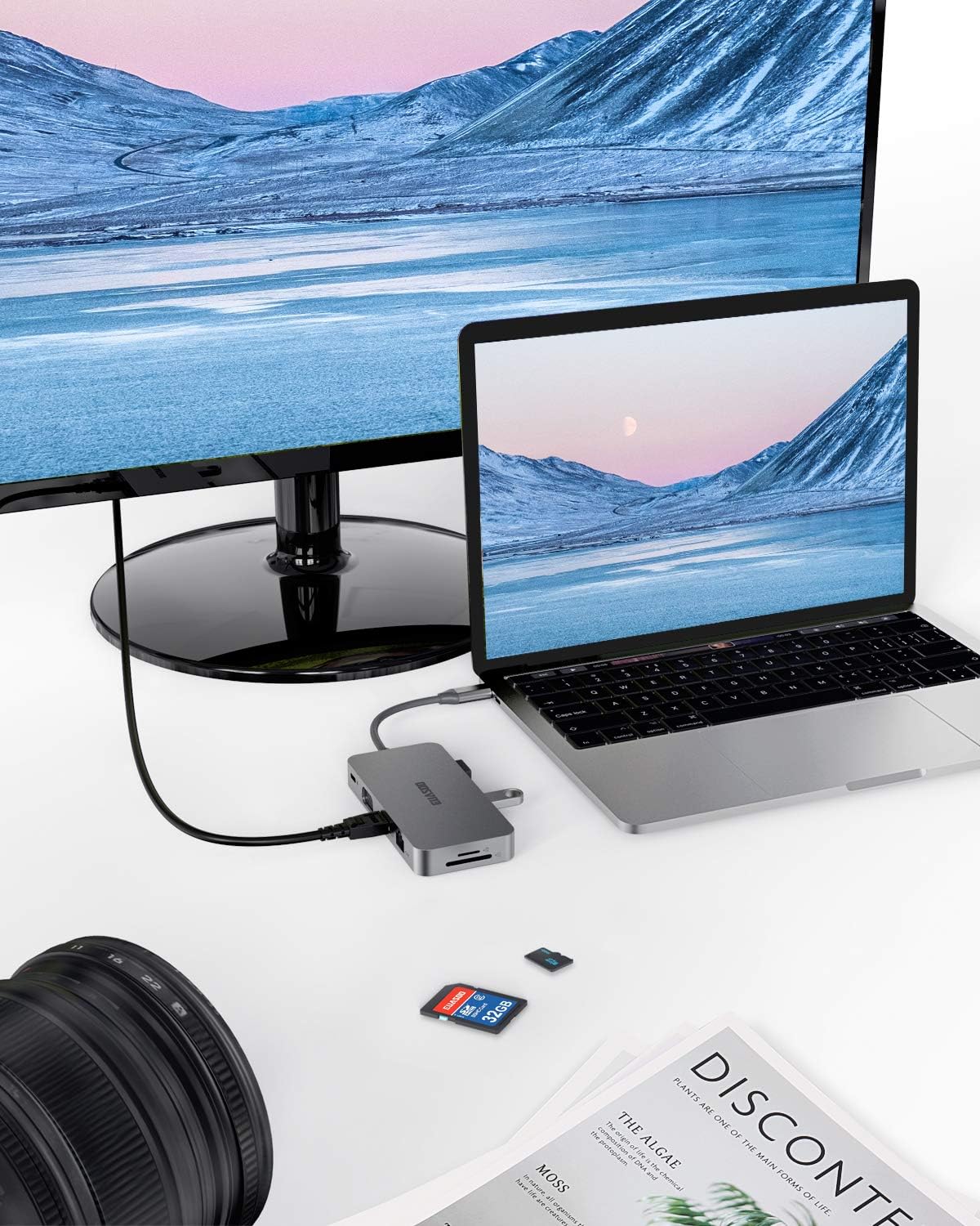 USB C Hub,Type C Hub,EUASOO 10 in 1 Adapter with 1Gbps Ethernet,4K USB C to HDMI,VGA,Power Delivery Charging Port,2 USB3.0,2 USB2.0,SD/TF Card Reader for MacBook Pro,Chromebook,Other Type C Laptops: Computers & Accessories