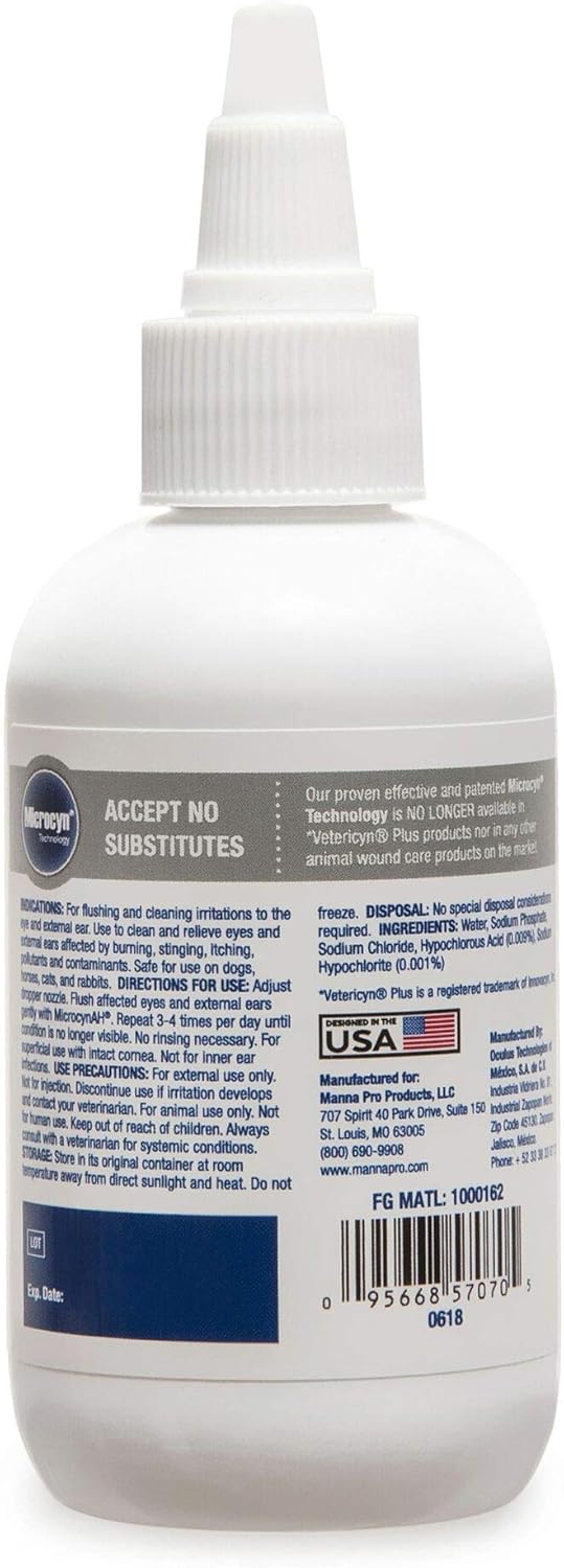 Manna Pro MicrocynAH Wound & Skin Care Spray, 3 oz : Pet Supplies