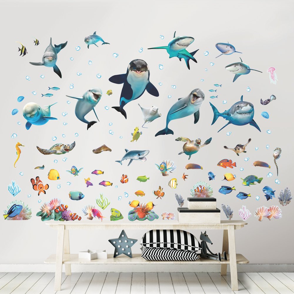 Walltastic Sea Adventure Room Decor Kit, Vinyl, Multi-Colour, 34 x 1 x 46 cm WT45453