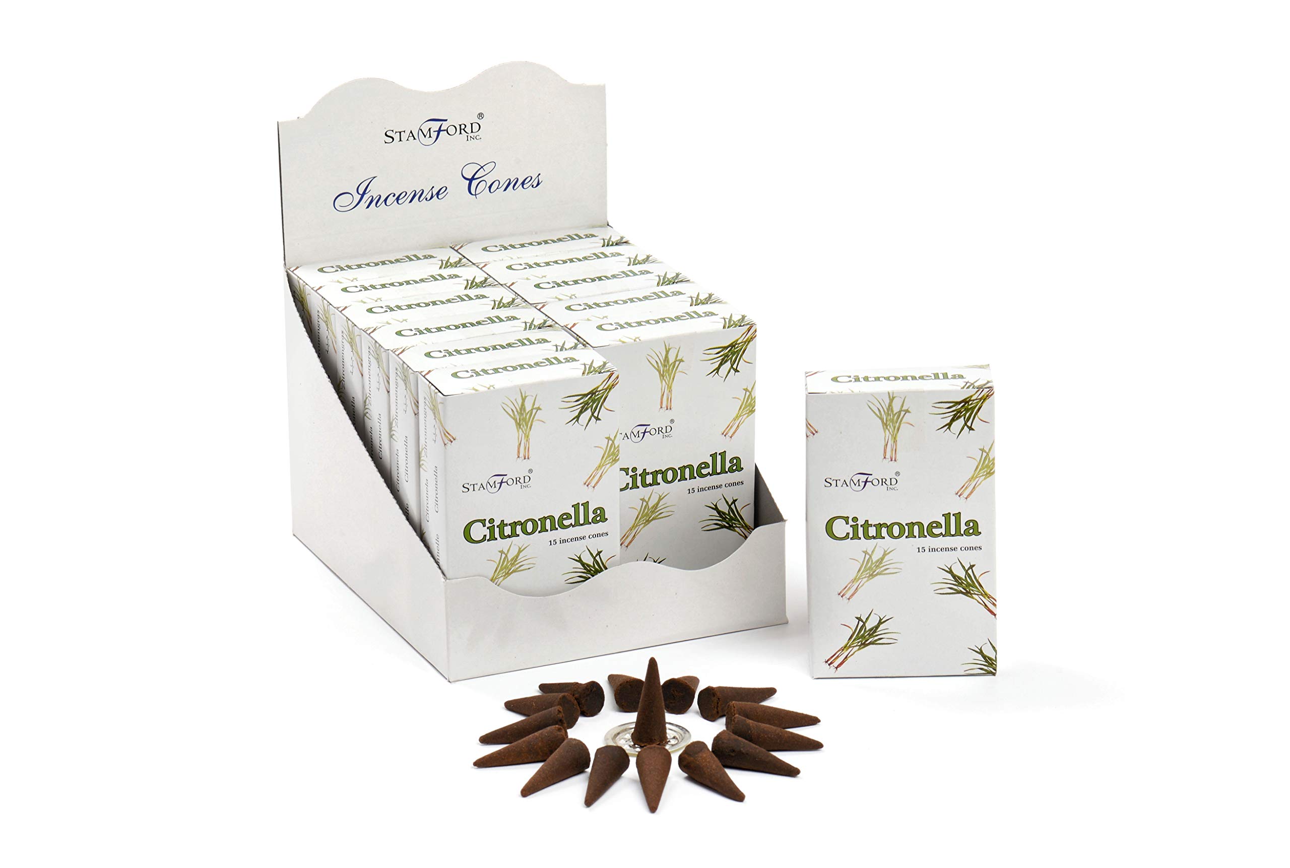 37174 Citronella Incense Cones, 15 Cones x 12 Packs