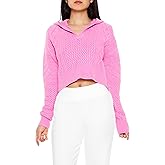 Forever 21 Womens Cable Knit Hooded Sweater