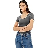 Emmalise Women's Short Sleeve Tshirt Scoop Neck Tee Value Pack Junior Plus Sizes