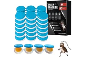FLODTEEK 36 Pack Cockroach Gel Bait, Highly Effective Roach Gel Bait Indoor Infestation Solution, Fast Acting Cockroach Killer Indoor Home Kitchen Use, Easy to Apply & No Mess Roach Bait, Long-Lasting