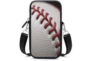 Baseball Lace Close Up Phone Purse Cute Crossbody Bags Small Crossbody Purse with Strap&Zipper Cell Phone Bag Smart Phone Wal