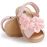 Myleleya Infant Baby Girls Sandals Summer Baby Wedding Dress Flat Shoes Newborn Crib Shoes First Walkers Prewalkers Shoes