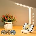 candyfouse LED Desk Lamp with Touch Control for Reading, No Flicker, 3 Color Modes, Foldable for Table and Eye Caring for Office, Home, Dormitory, USB Interface DC5V 1A