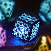 LED Dice with Charging Box，7 PCS RGB Light up Dice for Dungeons and Dragons, Polyhedral DND Dice Set for Tabletop Games Gifts（LL-RGB）