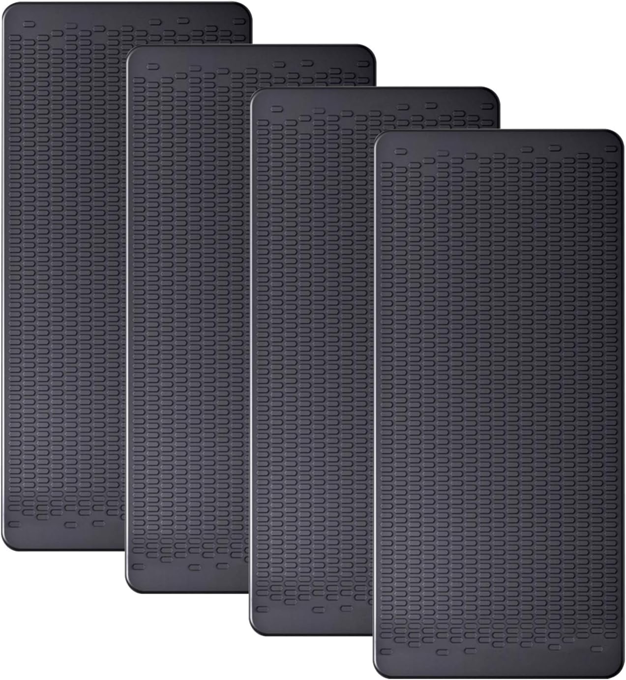 JIMISHA 4 Pack Anti-Slip Car Dash Sticky Pads 6.3 x 2.8 in, Cell Phone Dashboard Holder, Radar Detector Non-Slip Mat, Heat Resistant, Don't Stink, Leave no Residue