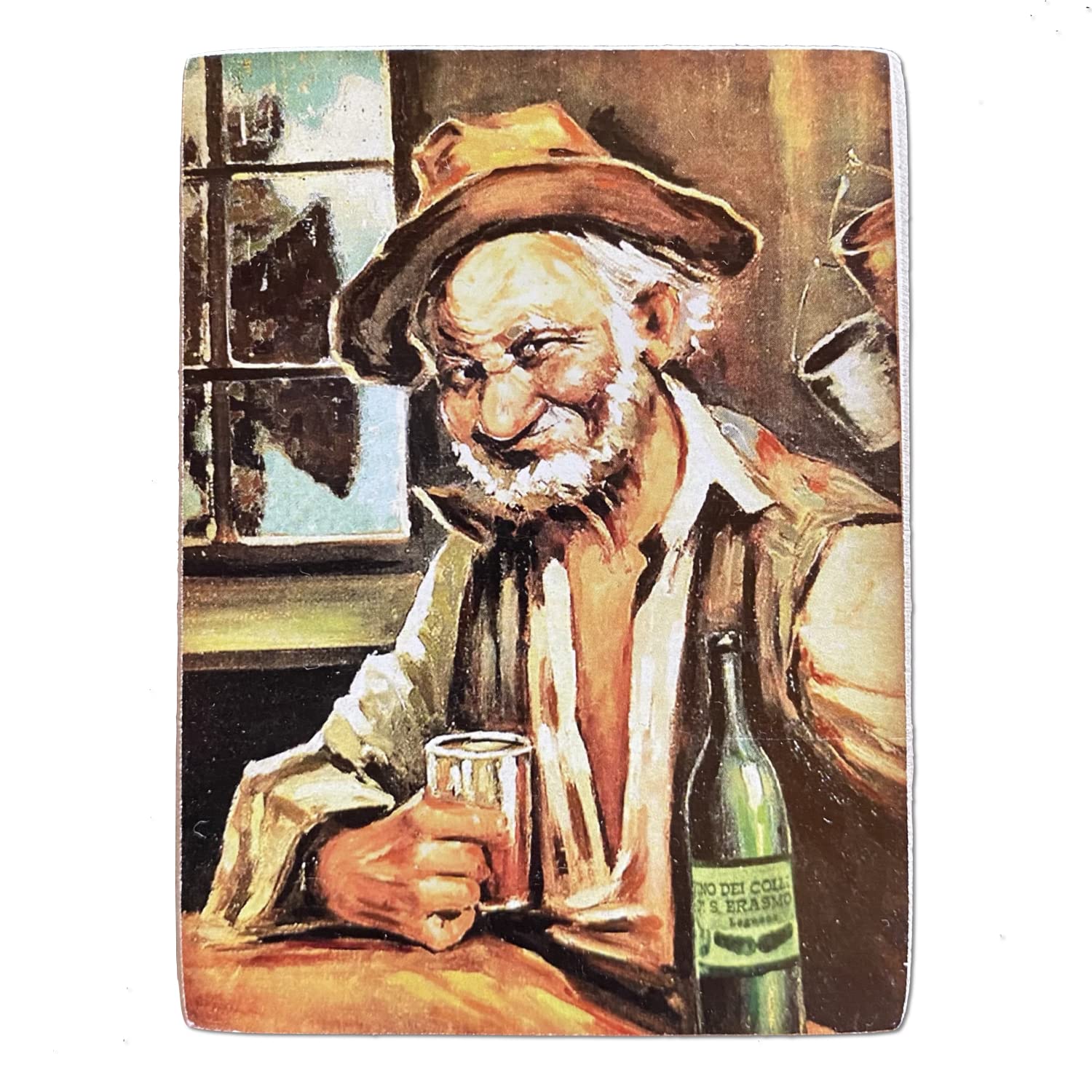 Kustom Art Magnet (magnet) Series Drink Teomondo Scrofalo Vintage Style for Refrigerator/Garage/Bar Print on Wood 10x6cm