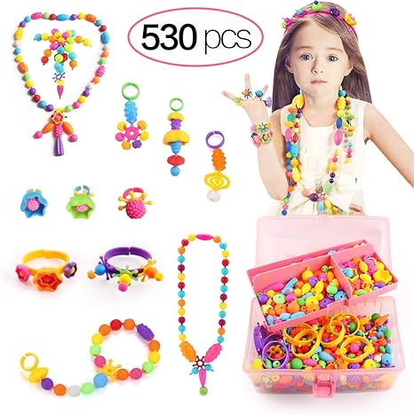 Tomons 530 Pcs Pop Beads Arts And Crafts For Girls Age 3 4 5 6 7 Year Old Girls Toys Gifts #toys #for #age #5 #girl Tomons 530 Pcs Pop Beads Arts And Crafts For Girls Age 3 4 5 6 7 Year Old Girls Toys Gifts