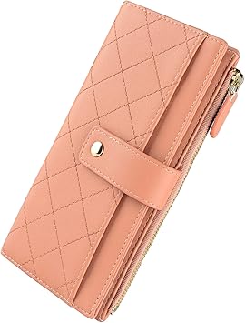 Amazon Vbiger レディース財布 レザー財布 ティーンガールズカードホルダー 財布 Rfidブロック Us サイズ Large カラー ピンク 財布