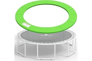 LANGXUN Universal Trampoline Repalcement Safety Pad, 8ft 10ft 12ft 14ft 15ft 16ft Waterproof Surround Spring Foam Cover for Round Frame