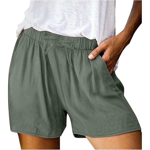 Pantalones Cortos Mujer Verano Pantalones Cortos De Algodón Para