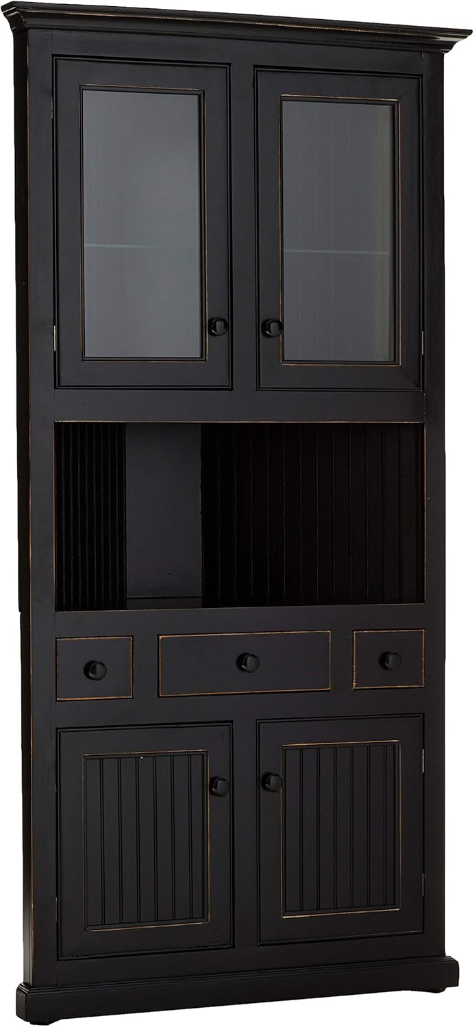 Eagle Corner Dining Hutch/Buffet, Black Finish Buffets