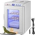 Happybuy White Reptile Incubator 25L Scientific Lab Incubator Digital Incubator Cooling and Heating 5-42°C Reptile Egg Incubator 12V/110V Work for Small Reptiles