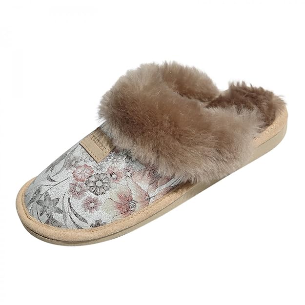 Hollert Lammfell Hausschuhe - Sydney Modell 10 Damen Pantoffeln Puschen Fellschuhe Echtes Merino Schaffell