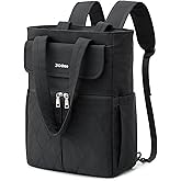 G4Free 2 in 1 Tote Backpack Fits 15" Laptop, Women Bag Daypack for College, Work, Teacher, Nurse -Black