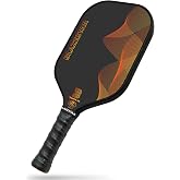 Pickleball Paddles, USAPA Approved, Carbon Fiber Surface Pickleball Paddle | 13mm PP Honeycomb Core of Lightweight Pickleball Rackets, Suitable for Every Skill Level, Carry 2 Grips