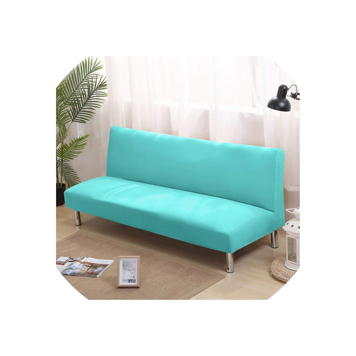 Salon Meubles Epf Lk 150 185cm Canape Slipcovers Universal Chauffeuse Canape Lit Housse Rabattable Housse De Protection Couch Couverture Spandex Marine
