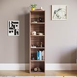 Vida Designs Oxford 5 Tier Cube Bookcase Walnut Wood 5 Shelf Storage view 2