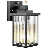 hameso Dusk to Dawn Outdoor Lighting, Waterproof Outdoor Porch Light with Tempered Glass, Outdoor Light Fixture for House Ext