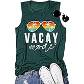 Vacay Mode T Shirts for Women Summer Beach Hawaii Vacation Short Sleeve Tops Holiday Cruise Getaway T Shirts