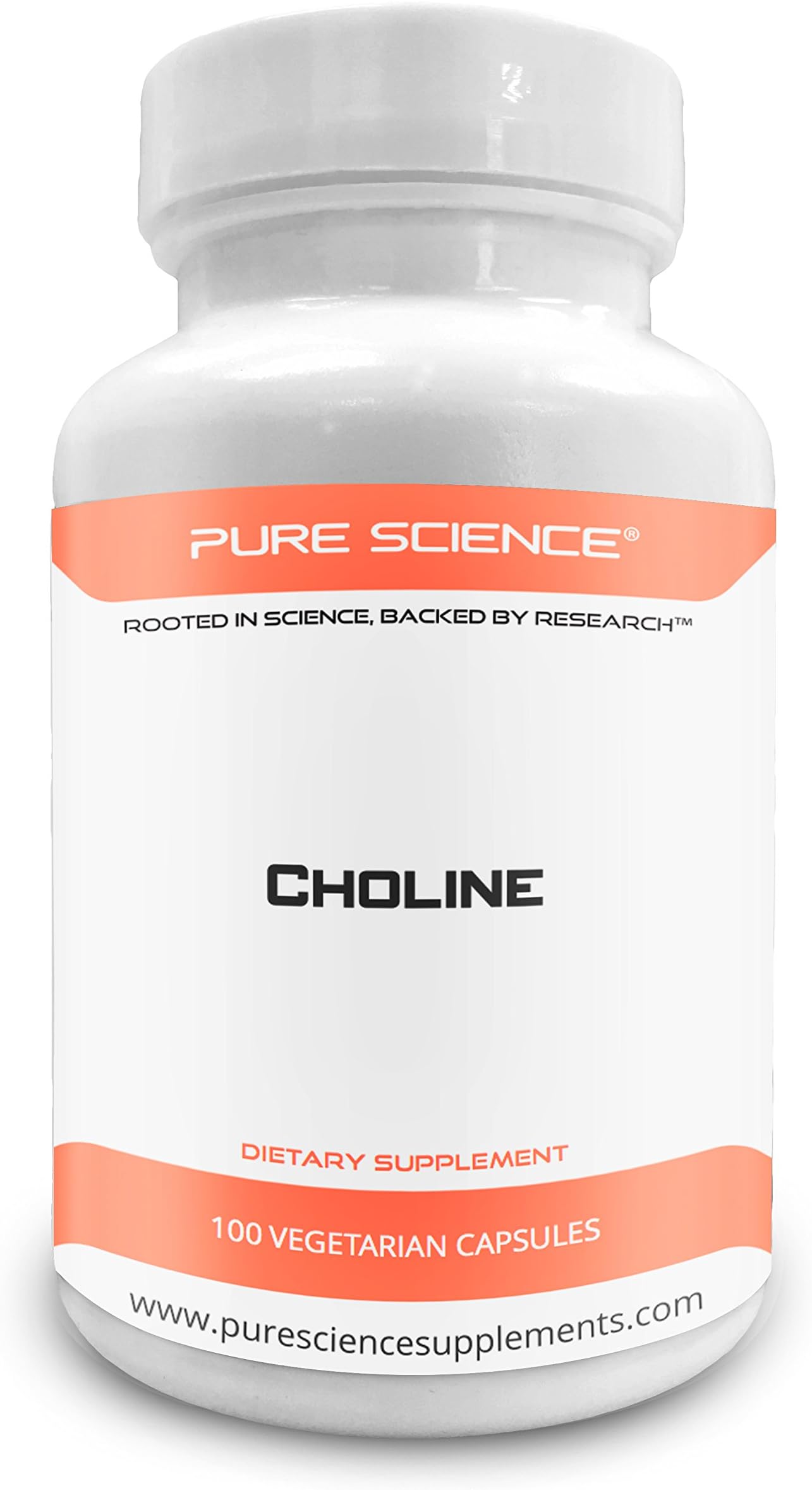 Pure Science Choline Bitartrate Capsules 240mg - 100 Vegetarian Capsules