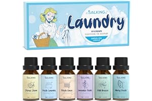 Laundry Collection Essential Oil Set, SALKING Clean Fragrance Oil for Wool Dryer Balls, Citrus Clean, Fresh Laundry, Fresh Li