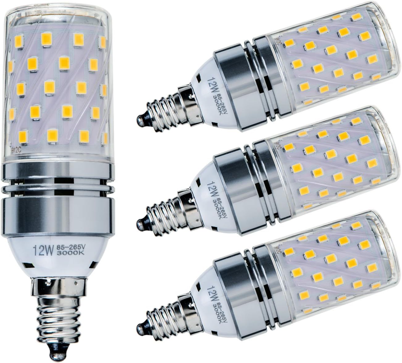 Sagel E12 LED Corn Bulbs 12W, 100W Incandescent Bulbs Equivalent, 3000K