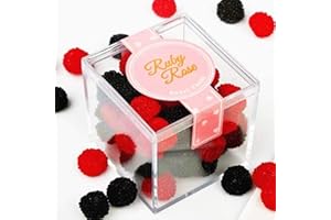 KISSYOU Acrylic Box with Lid Clear Acrylic Box Plastic Square Cube Halloween Display Boxes 24 Packs Transparent Candy Jewelry Organizing Storage Box Wedding Party Favor Decorations Box