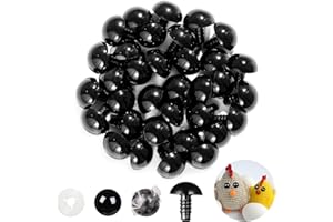Vanblue 40pcs 18mm Upgraded Safety Eyes for Crocheting Amigurumi Eyes for Crochet Animals with Washers Craft Eyes Doll Eyes Stuffed Animal Eyes Gift for Crochet Lovers Halloween Decorations