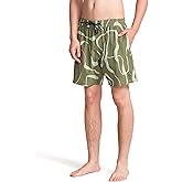 Volcom Men's 17" Elastic Waist Surf Swim Trunks – Quick-Dry Boardshorts with Drawstring and Back Pocket