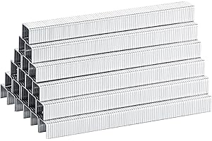 meite Staples for Staple Gun, 3/8 Inch Length Heavy Duty T-50 Staples, Galvanized, 20 Gauge 3/8" Crown, Compatible with T-50 Staple Gun, Ideal for Upholstery, Construction, Furniture (1,512 Counts)
