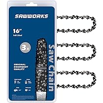 SawWorks 3-Pack 16 Inch Chainsaw Chain, 325