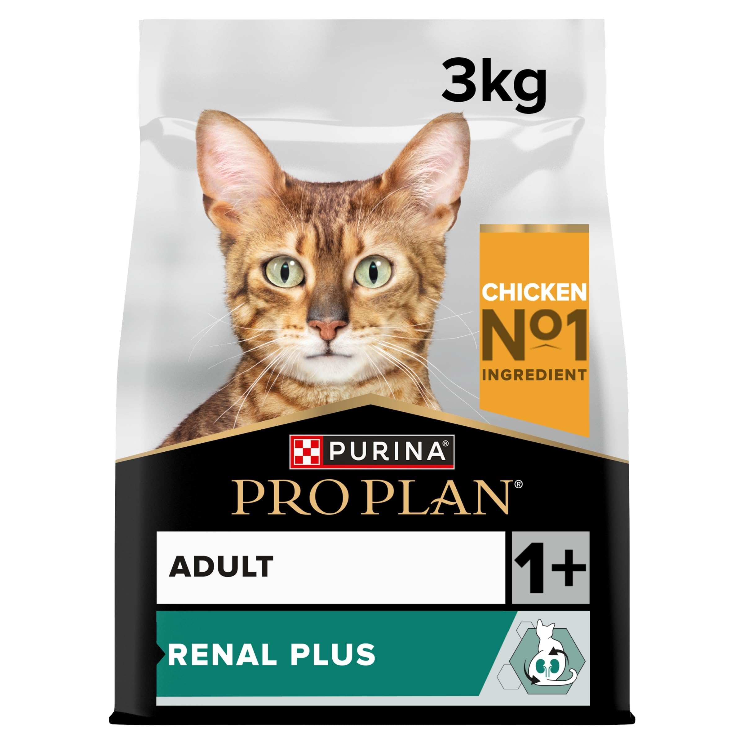 PRO PLAN Adult 1+ Renal Plus Chicken Dry Cat Food 3kg