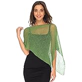 Back From Bali Womens Sheer Poncho Shrug Bolero, Lightweight Summer Shrug Pullover Sweater