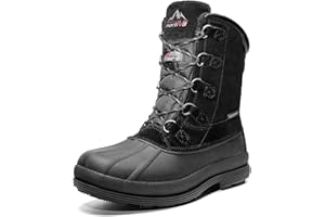 NORTIV 8 Men's Insulated Waterproof Work Winter Snow Boots