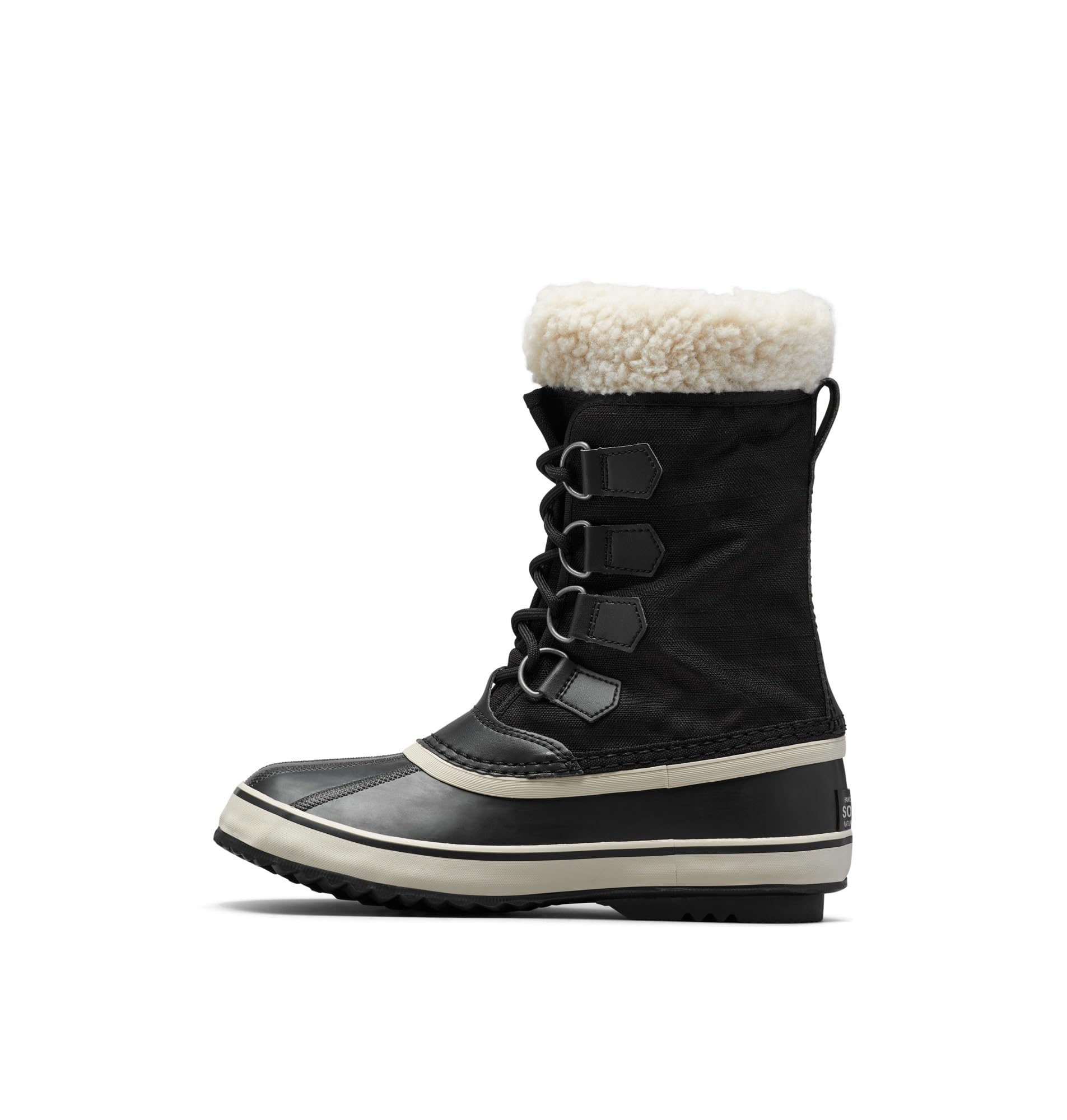 SOREL Women’s Winter Carnival Waterproof Boot – Black, Stone – 9