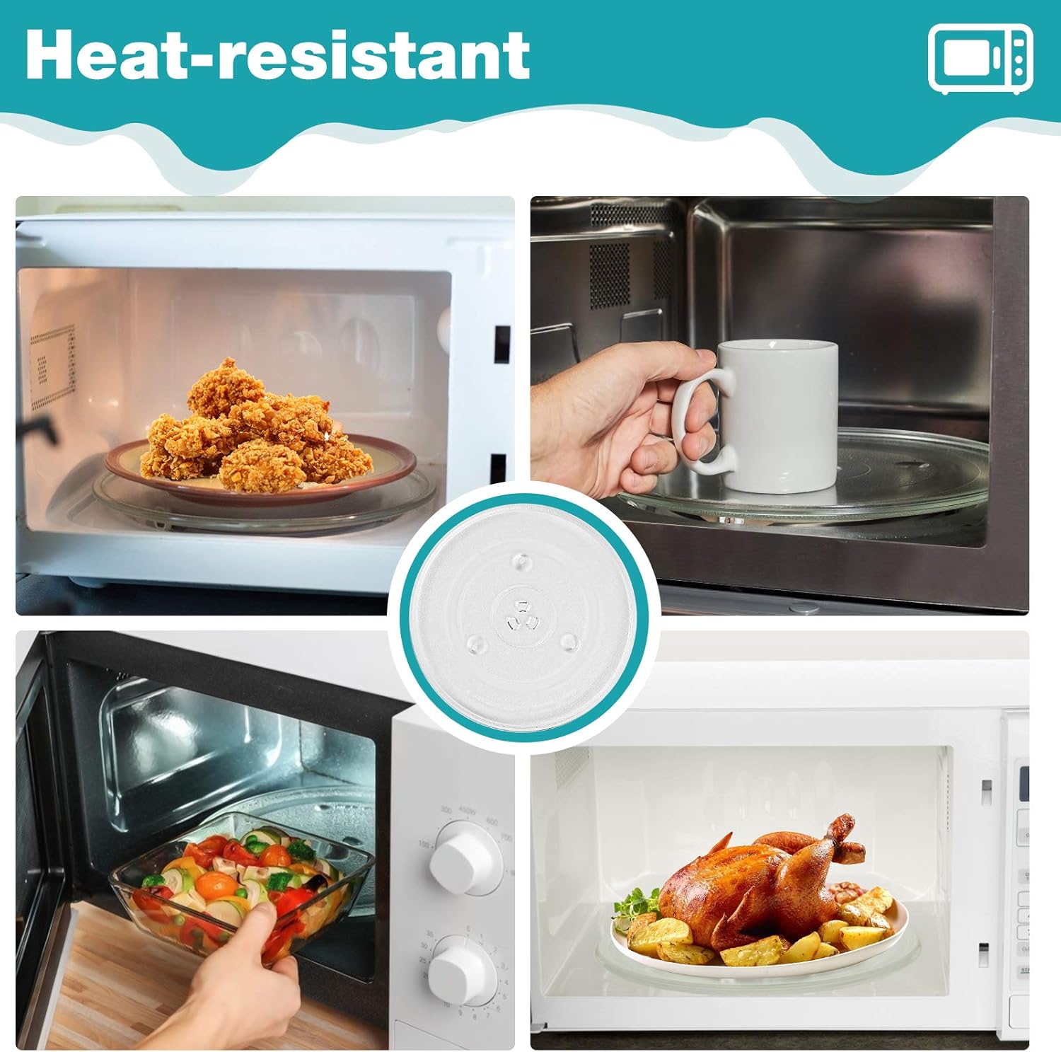 Gemroom 10.6" / 27cm Microwave Glass Plate/Microwave Glass Turntable Plate Replacement, Microwave Glass Turntable Tray Replacement: Home Improvement