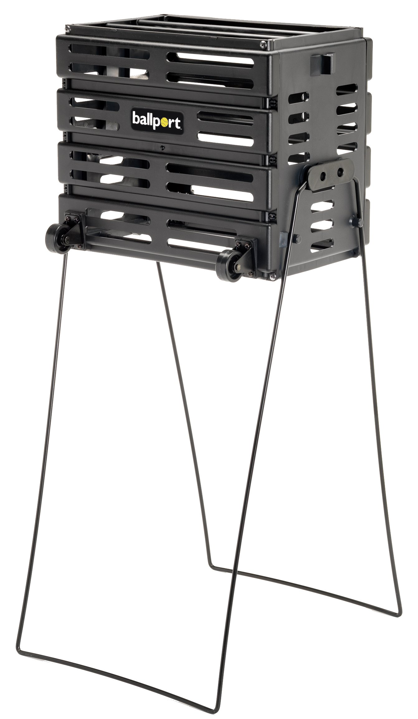 Tourna Ballport Deluxe Tennis Ball Hopper with Wheels Holds 80 Balls